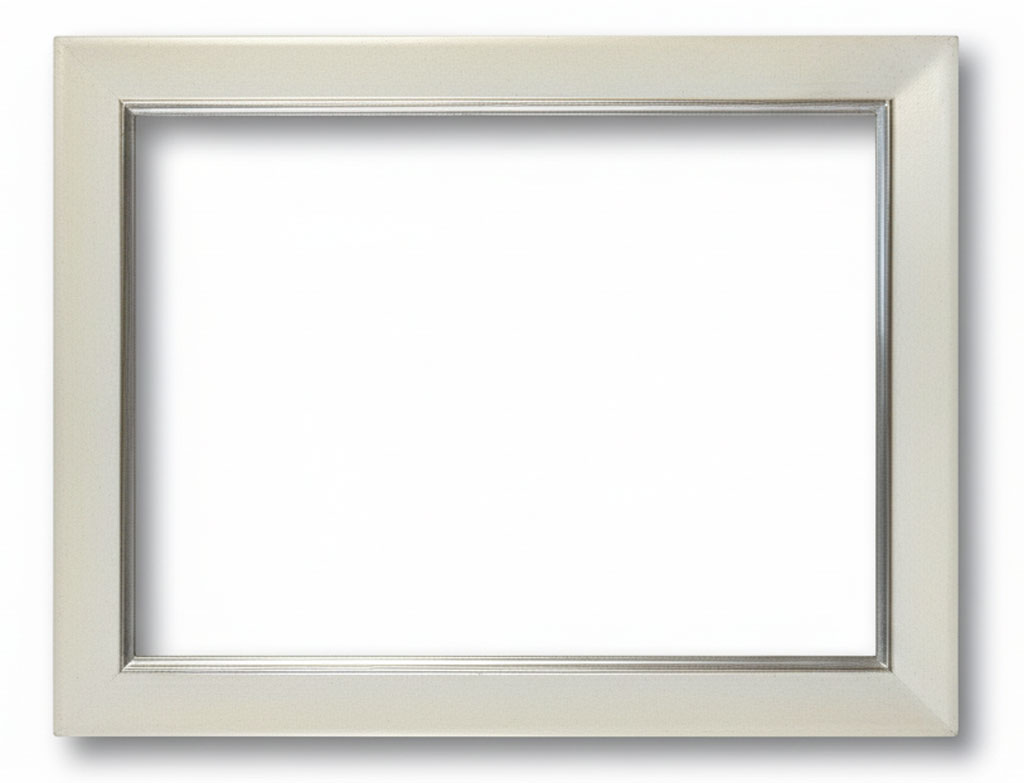 Cadre Marie-Louise pente 60 Ivoire congé argent