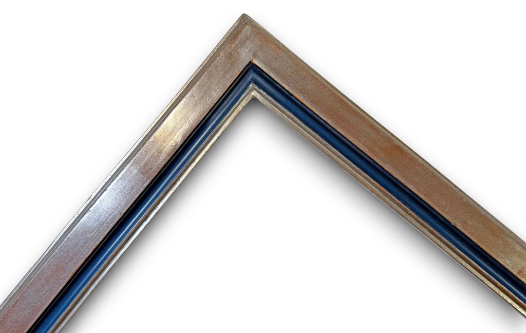 Ios Argent filet bleu nuit