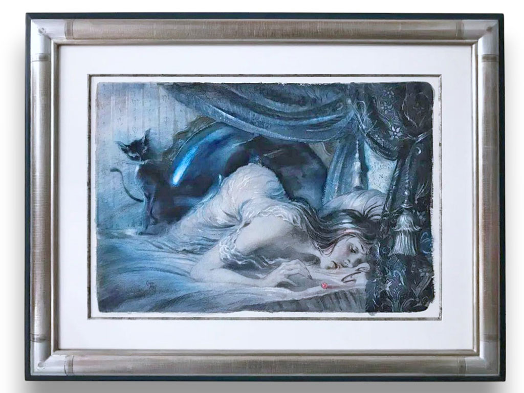 Egée GM Agron argent strié extérieur  bleu pierre