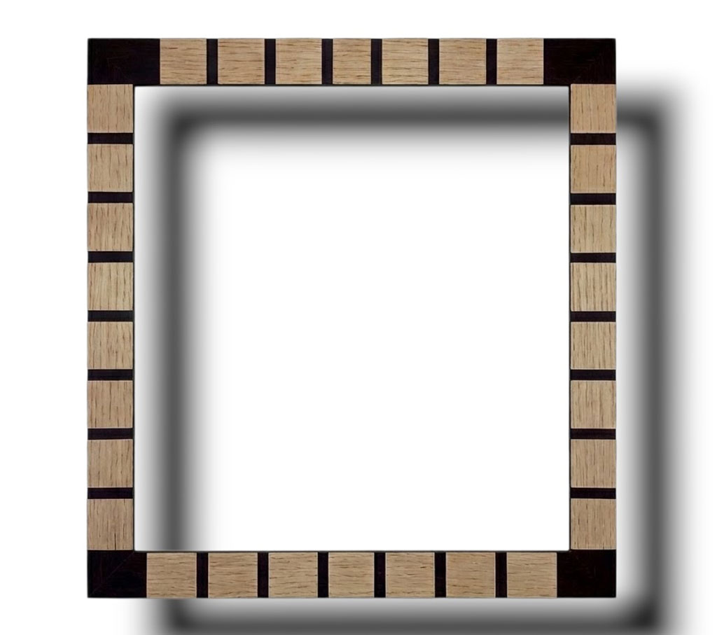 Plat 20 Placage barrettes angles palissandre